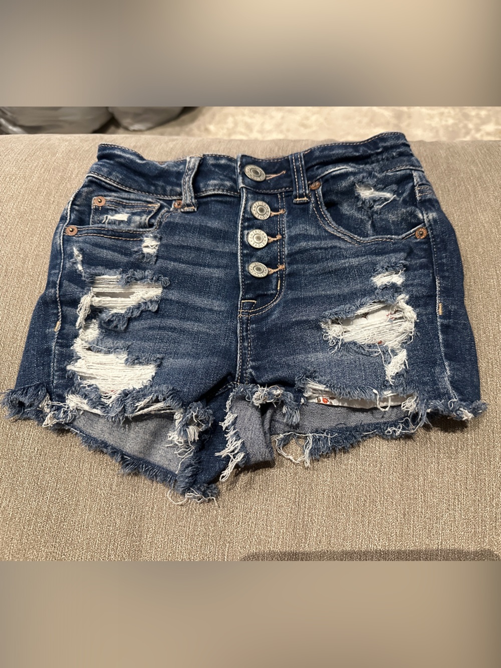American Eagle Hi-Rise Denim Shorts Size 00